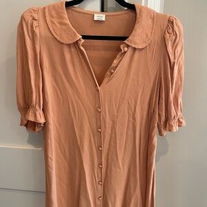 Wilfred Apricot Button-Up Dress